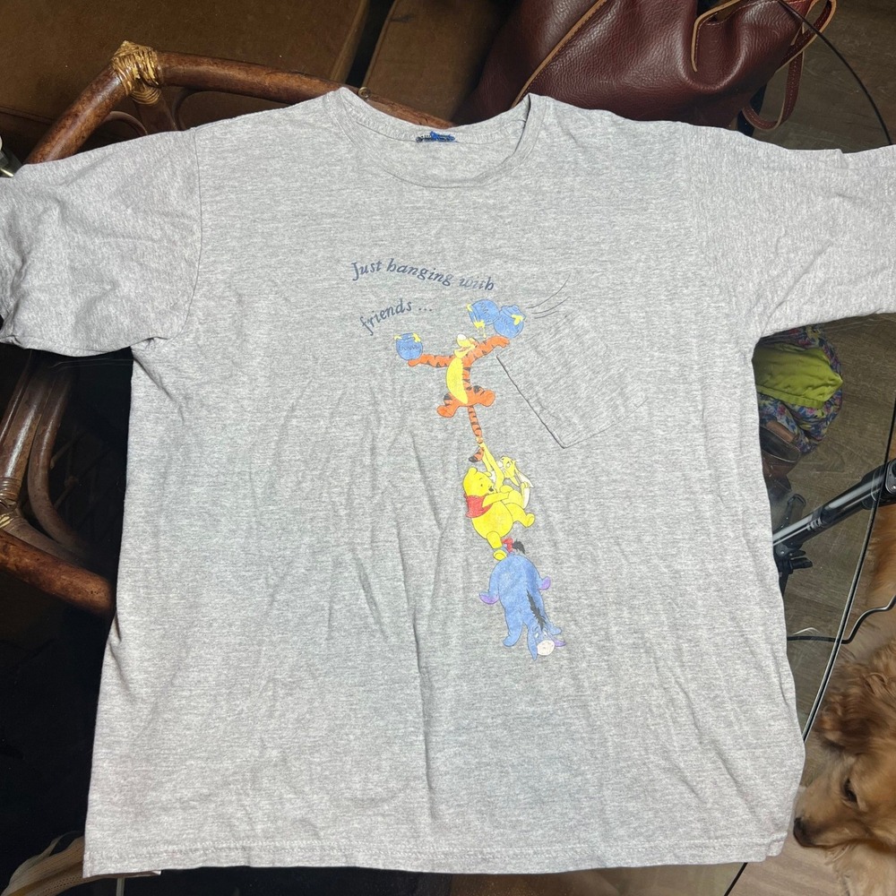 VTG 90s Disney Winnie‎ the Pooh Tigger Piglet Eeyore Friends Graphic T Shirt